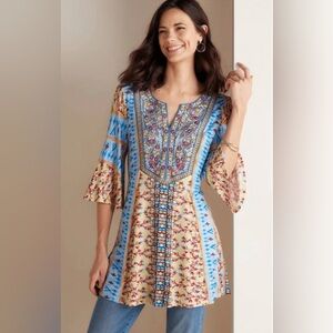 Soft Surroundings Fifi Bell Sleeve Tunic